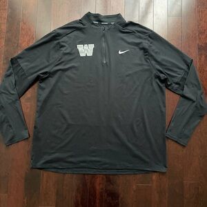 Nike Men’s Washington Huskies 1/4 Zip Pullover Size XXL  Black Gray Long Sleeve